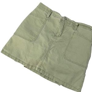 Y2K olive mini skirt